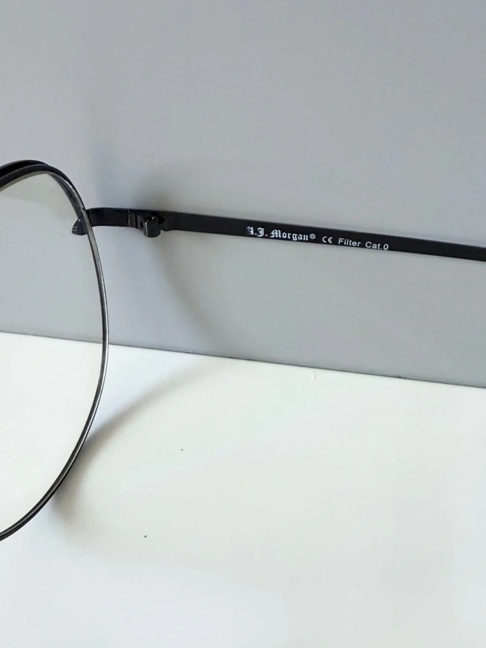 ASOS AJ Morgan black blue aviator style teardrop blue light blocking eyeglasses